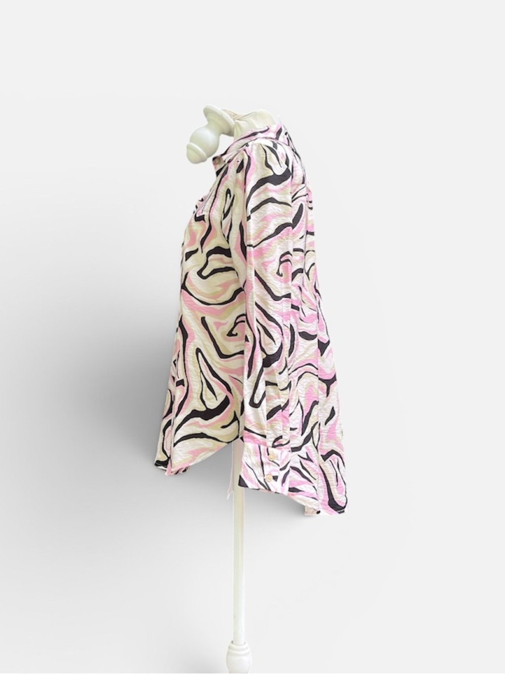 Rachel Zoe Swirl Print Blouse in Pink & Black Size XS (Runs Big) NWT - Picture 4 of 8